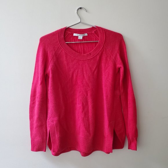 Diane von Furstenberg 100% cashmere sweater in hot pink. Size P (fits S). - Picture 1 of 8